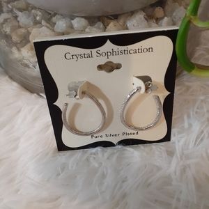 Earrings Crystal sophistication pure silver